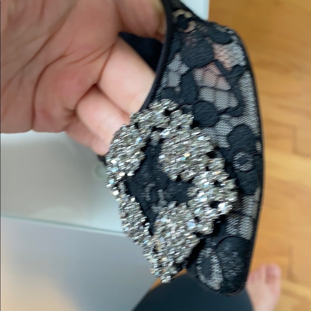 Manolo blahnik black lace hagisi pump heels - Picture 4 of 8